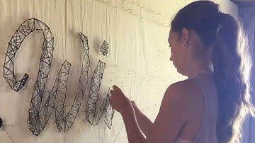 String Art Mural Time-Lapse