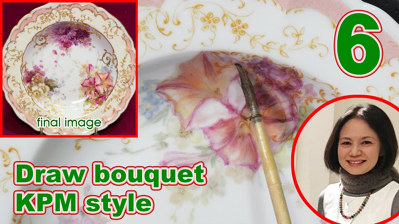 kpmベルリン  朝顔　金彩ドット　飾り皿 kpmベルリン 朝顔 金彩ドット 飾り皿 - メルカリ