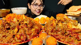 Eating Spicy Mutton Kosha, Chicken Biryani, Mutton Biryani, Laddu | Big Bites | Foodie Darling