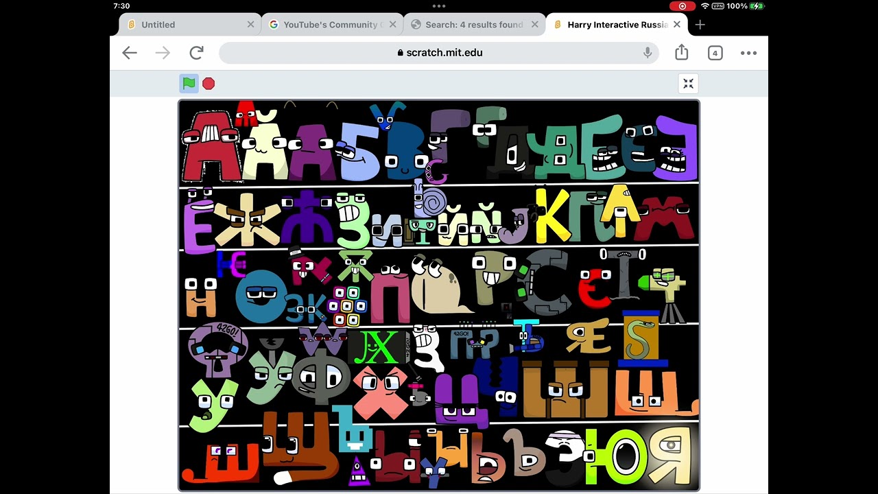 alphabet lore song on scratch 