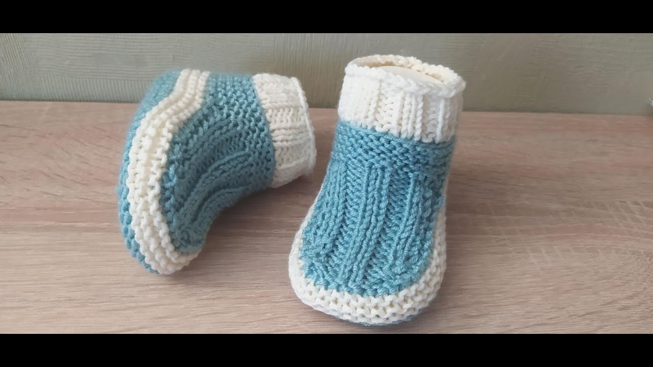 Пинеточки для мальчика. Süße Babyboots /Babyschuhe gestrickt