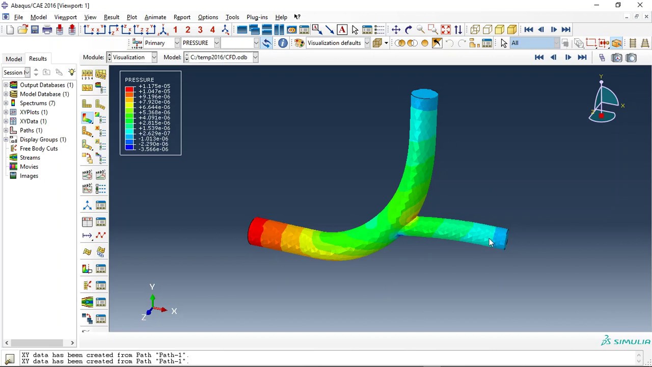 Simulation non newtonian blood flow behavior in abaqus cfd youtube