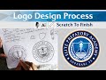 Logo Design Walk Through Process From Start To Finish 📝 - Illustrator Tutorial