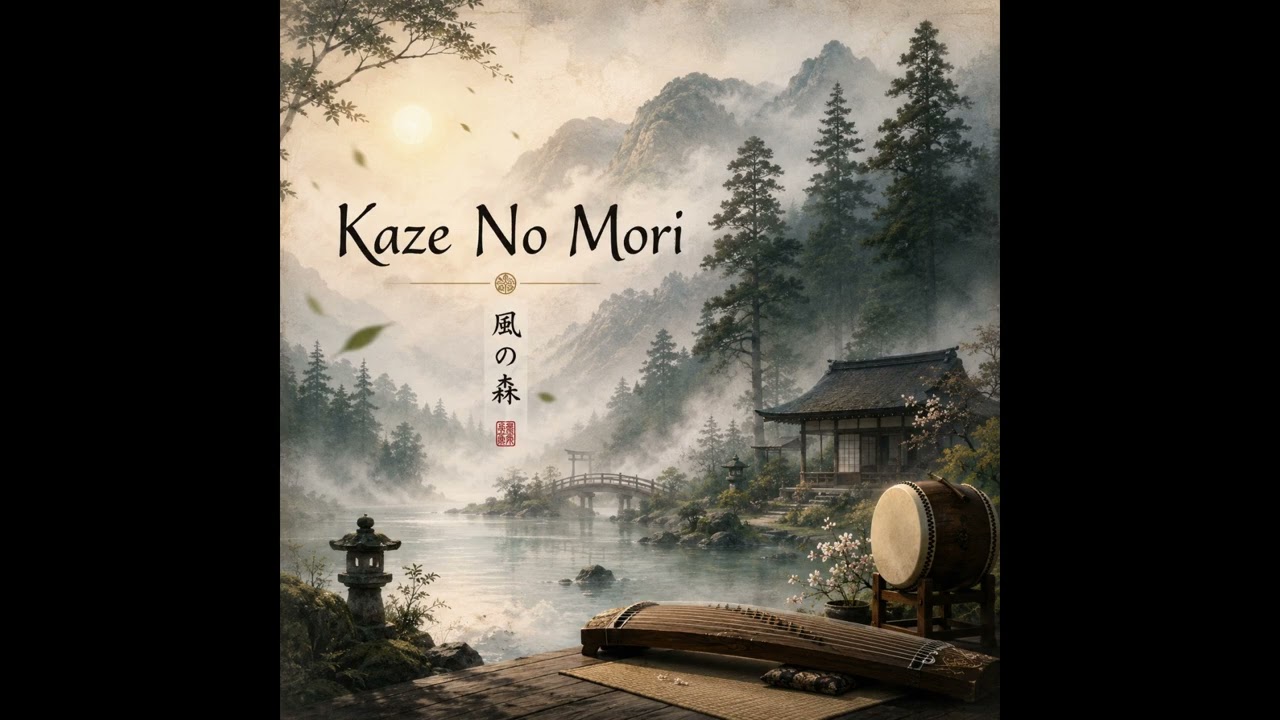 Kaze No Mori - Peaceful Japanese Koto \u0026 Taiko Music | Traditional Japanese Instrumental