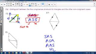 Using Congruent Triangle Shortcuts - Part 2