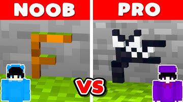 Minecraft NOOB vs PRO: TINY ALPHABET LORE Build Challenge