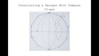 Constructing a Decagon With Compass - 10 Sided Shape - Sacred Geometry