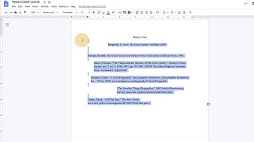 Google Docs Tutorial: MLA Works Cited Page