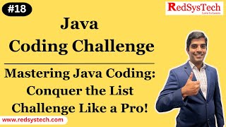 Mastering Java Coding: Conquer the List Challenge Like a Pro! | Java | Java coding | RedSysTech |