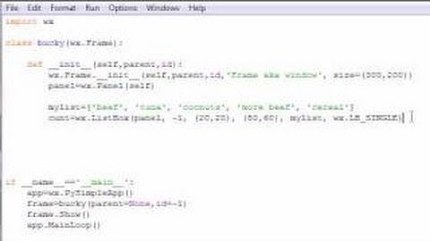 wxPython Programming Tutorial - 13 - List Boxes