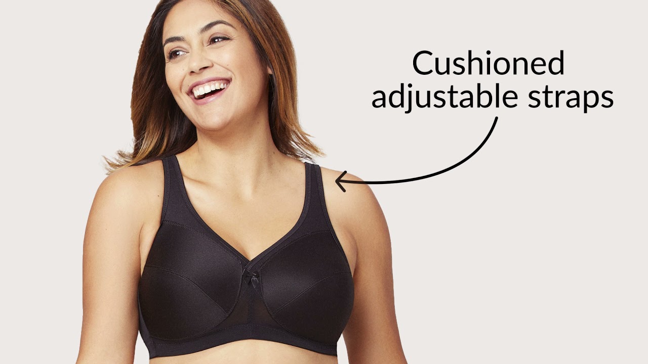 Glamorise MagicLift Active Wire-free Support Bra - Wine - Curvy Bras