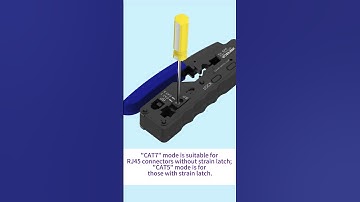 How to Use an Ethernet Crimper for RJ45 Connectors With Ground Collar? #shorts #rj45 #crimpingtool