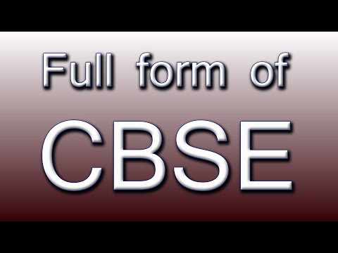 Full form of CBSE