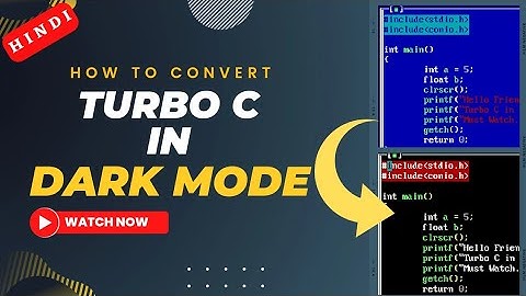 How To Change Turbo C Background🔥 From Blue To Black (HINDI) 😱|| Turbo C को डार्क मोड मैं बदले ||