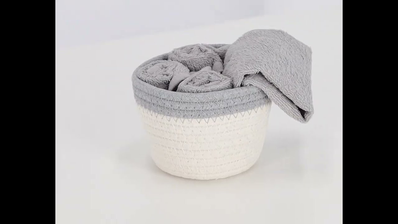 Set lavette bagno con cestino JORDA