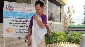 Regular Arm Sling using Open Phase Triangular Bandage