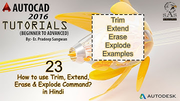 Autocad 2016 – 23. How to use Trim, Extend, Erase & Explode Command?