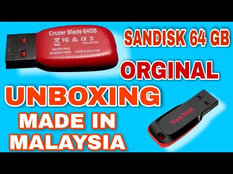 Unboxing Orginal SanDisk 64 GB Cruzer Blade