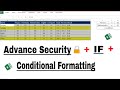 Advance Security 🔒 + IF + Conditional Formatting | Excel Conditional Formatting with IF Function