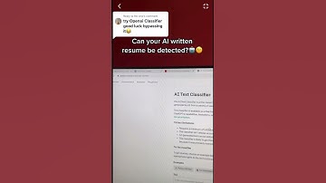 Can your AI written resume be detected? #chatgpt #chatgpt3 #chatgptbot #resume #ai #openai