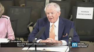 03/25/19 Mayor's Budget Discussions: Trustee