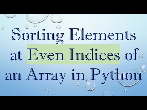 Sorting Elements at