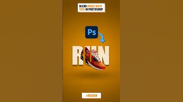 Blend Image With Text in Photoshop (Tips & Tricks) - DESIGN - #Shorts