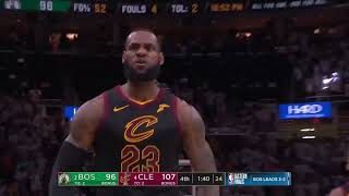 LeBron James' back to back clutch three pointers to force game 7 vs Boston! uncut