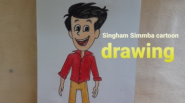 How to draw Smashing Simba Drawing| little Singham Simmba drawing| new cartoon little Singham Simmba