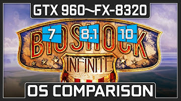 GTX 960 | FX-8320 BioShock Infinite (OS Comparison) (Windows 7 vs 8.1 vs 10) (1080p60FPS)