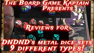 DNDND Metal Dice Set Reviews, 9 Different Sets!