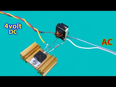 DC to AC mini lnverter (using single mosfet) - YouTube