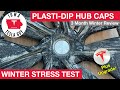 Tesla Plasti-Dip Wheel Winter Stress Test - 3 Month Review &amp; Center Hub Upgrade