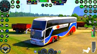 offroad Coach Bus Simulator 3d gameplay - Offroad Bus Uphill Mountain drive. screenshot 4