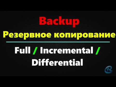 Backup. Резервное копирование. Типы и Стратегии.