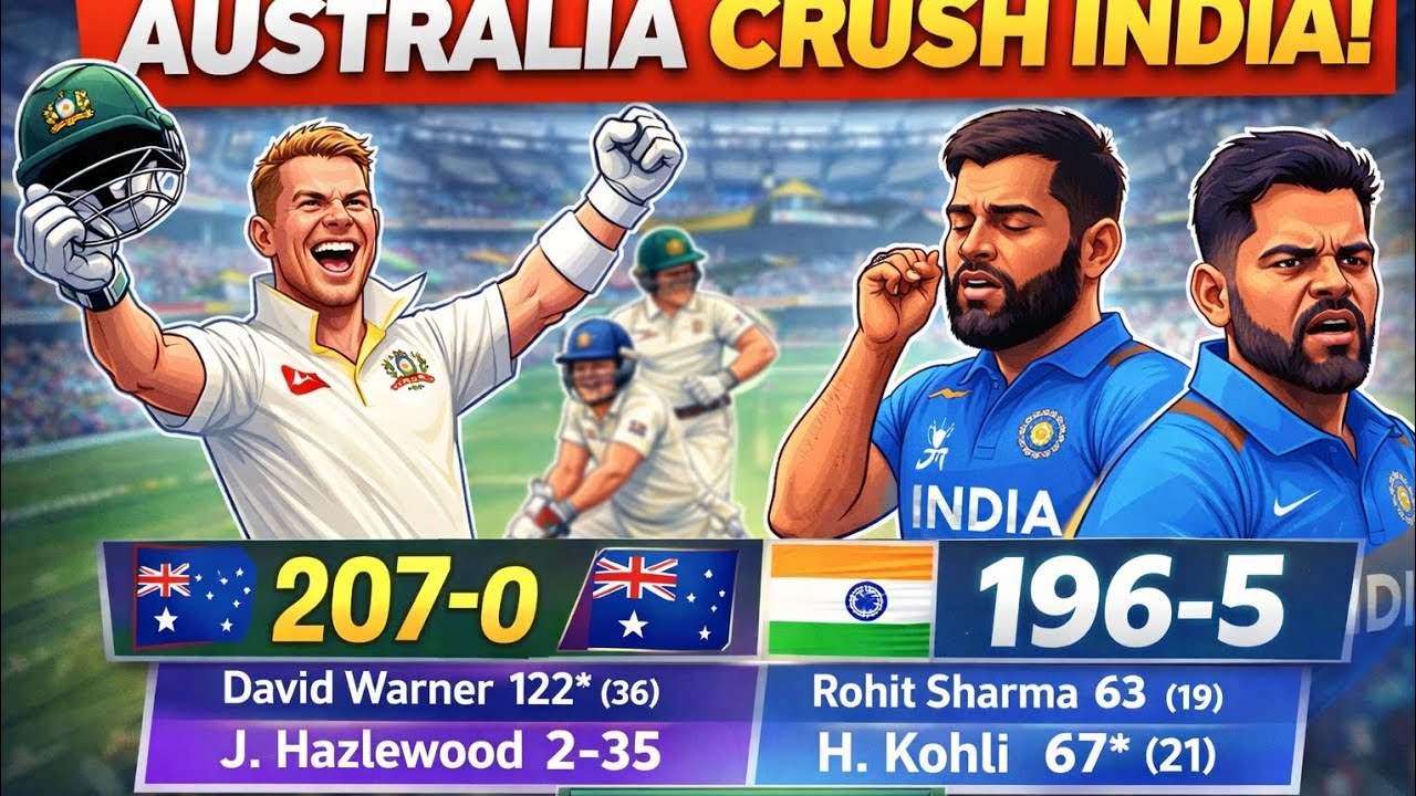 207/0! Australia DESTROY India in Thriller 🔥