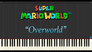 Video thumbnail of "Super Mario World - Overworld (Piano Tutorial Synthesia)"