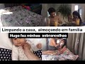 LIMPANDO A CASA + ALMOÇANDO EM FAMÍLIA + HUGO FEZ MINHAS SOBRANCELHAS | Estéfani Siqueira