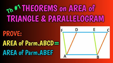 CLASS 10 || AREA of PARALLELOGRAMS STANDING on SAME BASE & BETWEEN SAME PARALLEL LINES ARE EQUAL