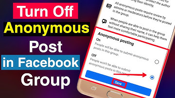 How to turn off Anonymous Post option in facebook Group - Disable Anonymous Post