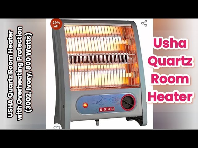 USHA Quartz Room Heater with Overheating Protection (QH 3002, Ivory, 800  Watts) - YouTube