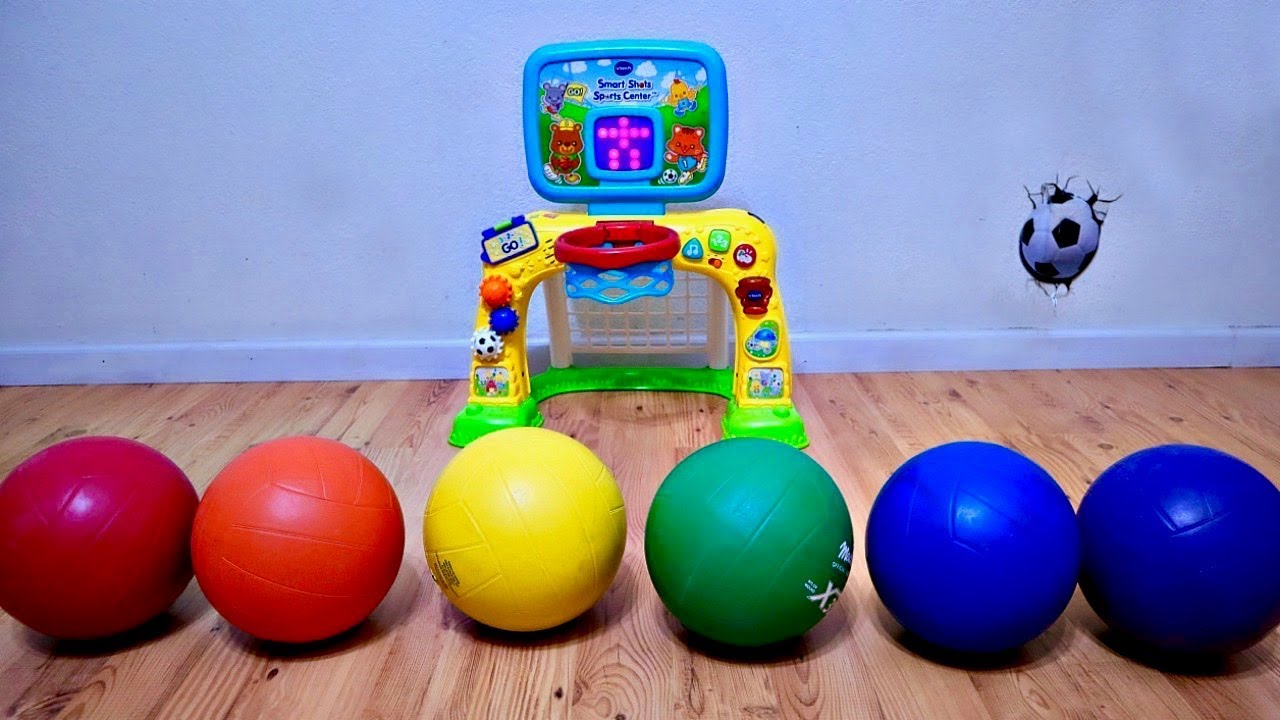 Learn Colors for in English with Ball and Basketball Soccer Combo Set
