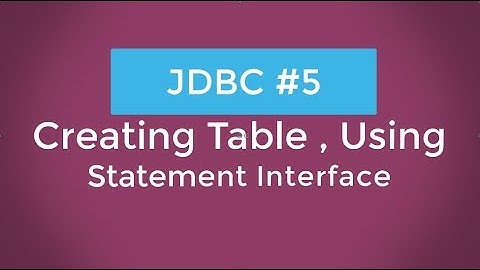 Creating Table using Java Program (Java Database Connectivity) JDBC#5