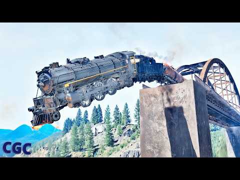 BeamNG Drive Steam Train Crashing #7