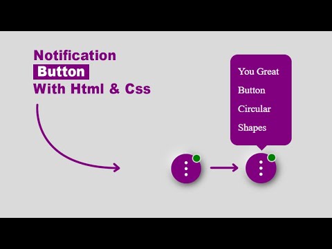 Create an Icon Button  with Notification Badge - Beginner's HTML & CSS Tutorial || Hover Effect css