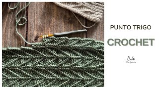 PUNTO TRIGO A CROCHET PASO A PASO MUY FACIL  [VUELTAS CORTAS] CROCHET EN ESPAÑOL, PUNTOS DE CROCHET.