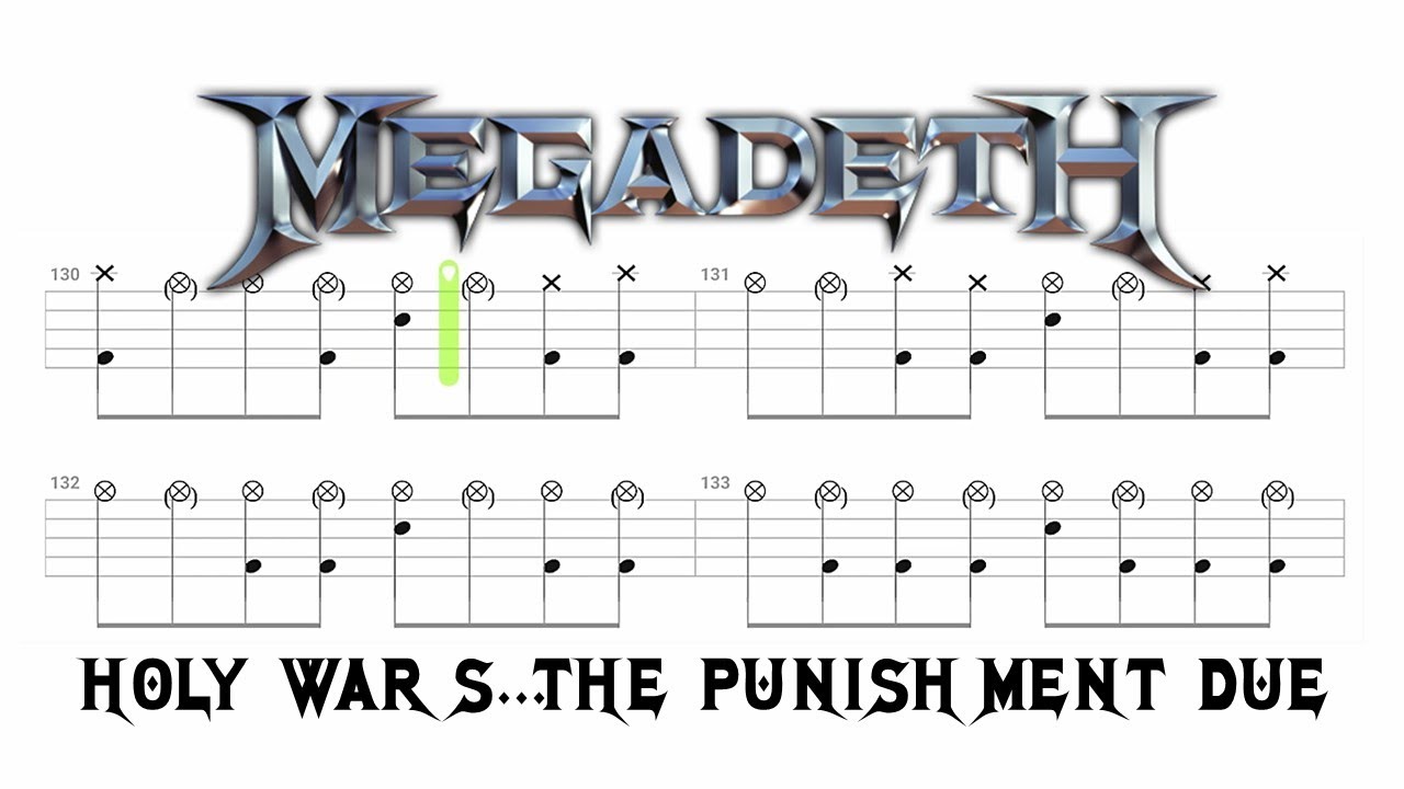 Megadeth - Holy Wars...The Punishment Due(🔴 Drum Notation | Tutorial) 