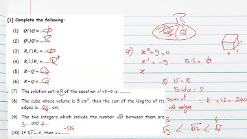 Prep 2 Maths First Term Algebra Unit 1 Lesson 3 The Set of real numbers