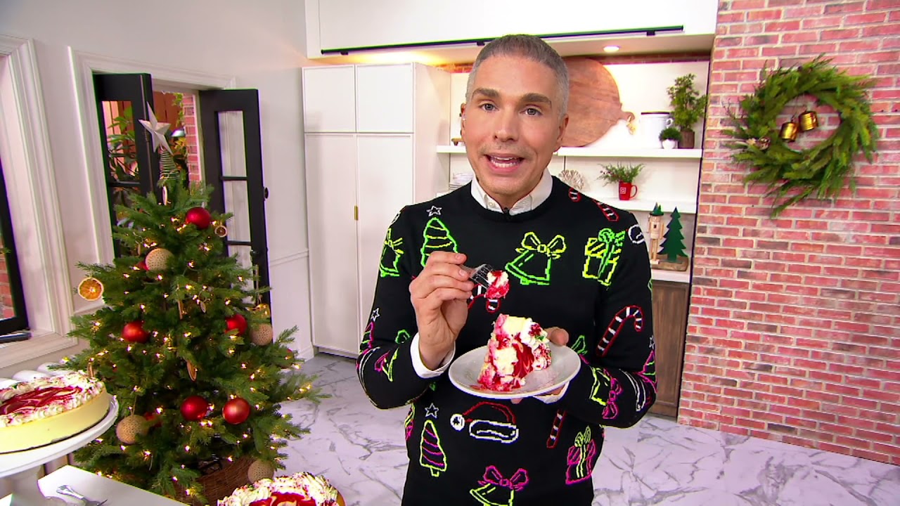 Junior's 3.25lb Christmas Swirl Cheesecake on QVC YouTube