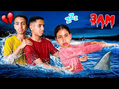 Rania possessed by a jinn in the middle of the night 😈 because we camped by the haunted sea!! 👻 S...